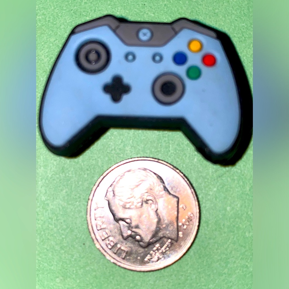(10 for $15) Blue Game controller Gamer Crocs Shoe Charms